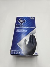 QTY 100 Safety Zone Black Nitrile X-Large Powder Free Glove GNPR-XL-1-K