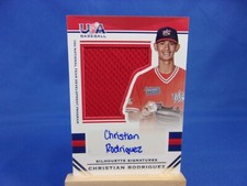 USA Baseball 2017 Jumbo Swatch Silhouette Jersey Signature Christian Rodriguez 