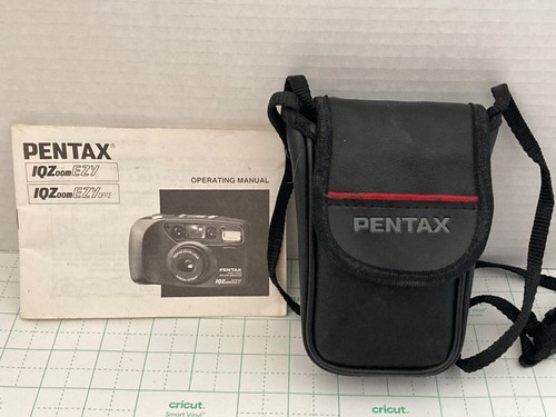 Pentax IQZoom EZY Point & Shoot Film Camera 38-70mm Zoom Lens Soft Case UNTESTED