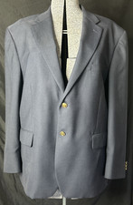 stafford navy blazer mens 48 sport coat gold buttons classic suit