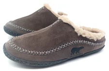 Sorel Mens Falcon Ridge II Grey Slippers Indoor Outdoor Rubber Soles 10.5