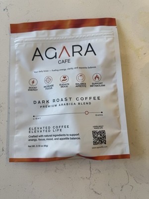 AGARA CAFE Weight Loss Focus & Energy Dark Roast Coffee Premium Arabica Blend