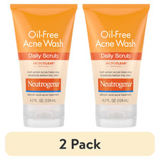  2 Pack Oil-Free Acne Face Wash with 2 Salicylic Acid,Daily Exfoliating Scrub