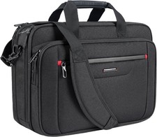 Premium 17.3 Inch Laptop Briefcase, Water-Repellent Messenger Bag for Work