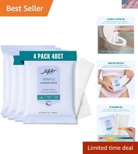 Flushable Feminine Wipes for Sensitive Skin - All Natural, 40ct Resealable Pack
