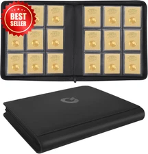 9 Pocket Toploader Binder Holds 324 3x4 Rigid Trading Card Holder Sports Cards