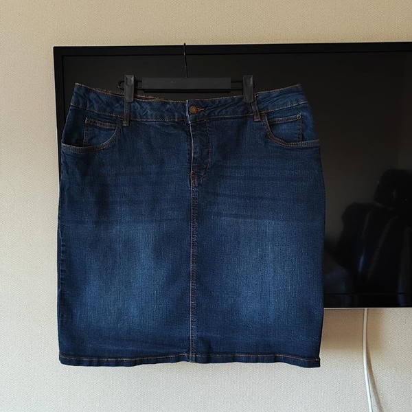 Women John Baner Skirt Blue Denim 52