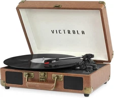 Portable Record Player - Built-In Speakers 3 Speed Bluetooth Vinyl Record Player