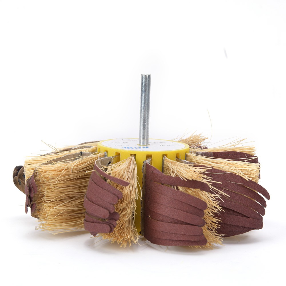Sisal Buffing Wheel Manual Electric Sisal Emery Cloth Polishing Whee KRI✈️