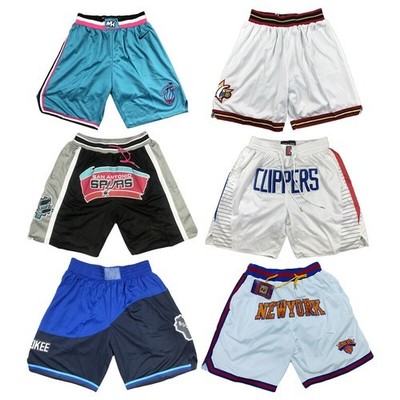 Basketball Shorts Stitched S-2XL Für Clippers/Spurs/ Knicks/Bucks/76ers/Heat
