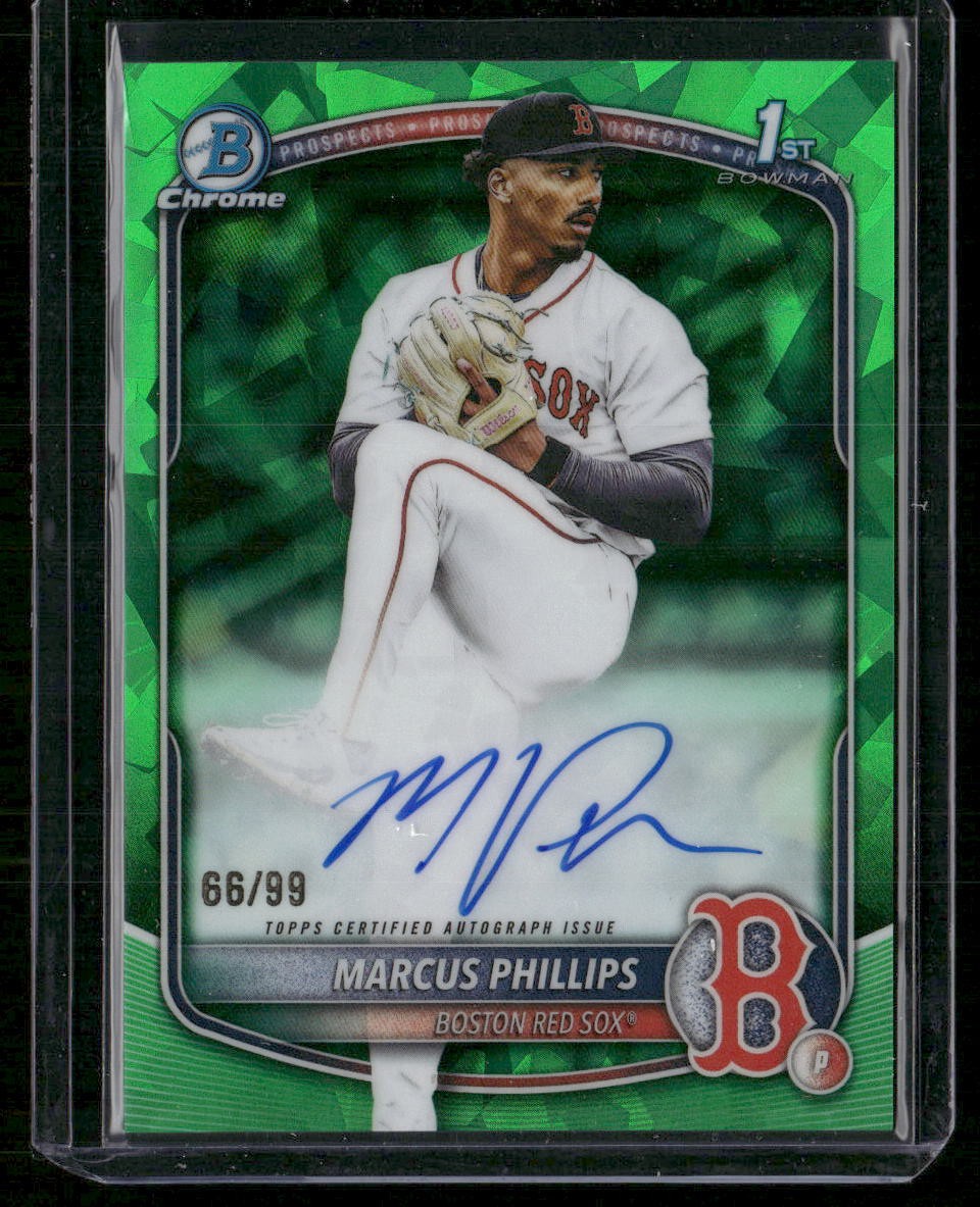2025 Bowman Draft #CPA-MP Marcus Phillips Green Sapphire /99 Auto