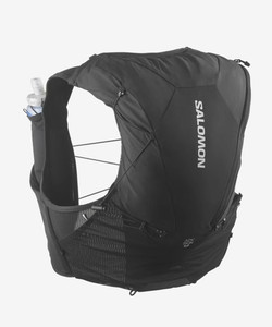 SALOMON ADV SKIN 12 BLACK SIZE MEDIUM, Unisex Running Vest, flasks included