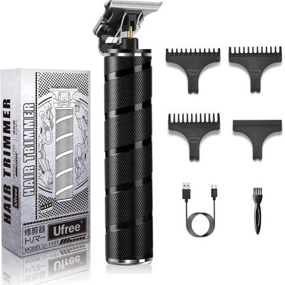 Mens Beard Trimmer Electric Hair Clippers Grooming Kit Black