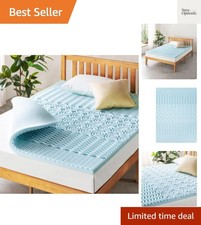 2 Inch 5-Zone Memory Foam Mattress Topper, Cooling Gel Infusion, Dorm Essenti...