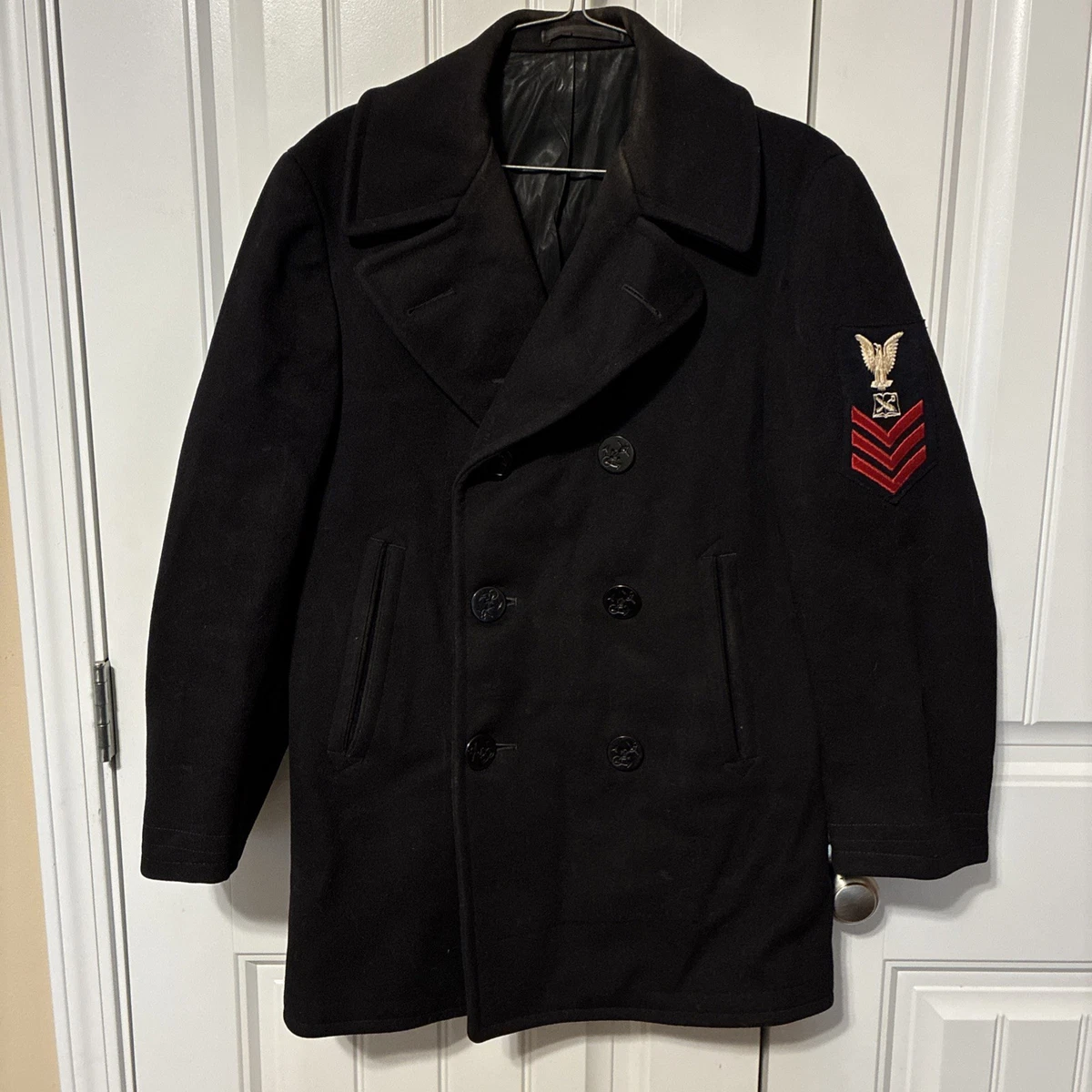 vintage navy pea coat products for sale | eBay