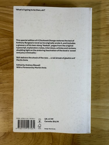 A Clockwork Orange - Restored Edition by Anthony Burgess - Picture 3 of 4