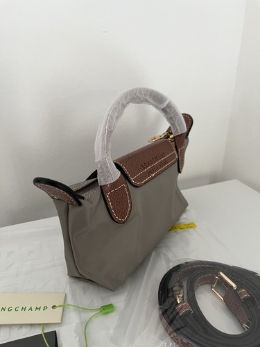 Sac Mini Longchamp XS Taupe&Marron NEUF avec étiquette et bandoulière - Foto 6 di 24