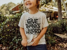 Give Thanks to the Lord Kids Svg, Retro Thanksgiving Shirt SVG for Kids, Chris
