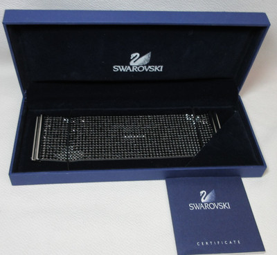 SWAROVSKI CRYSTAL WIDE CUFF BRACELET WITH BOX & BOOKLET