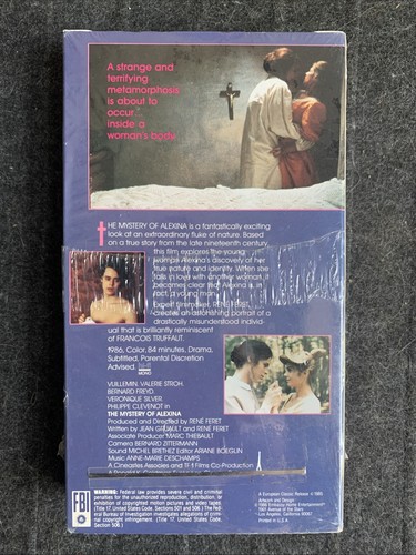 The Mystery of Alexina (VHS, 1991) : Rene Feret : VGC, Partial Shrink - Picture 2 of 3