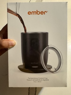 Ember Temperature Control Cup 14 oz Black with Sipping Lid & Charging Coaster