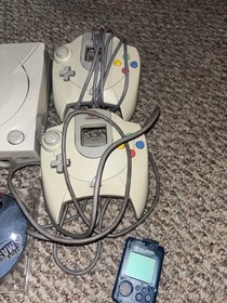 Sega Dreamcast Console With 2 Controllers, Games & Memory Card Tested Works