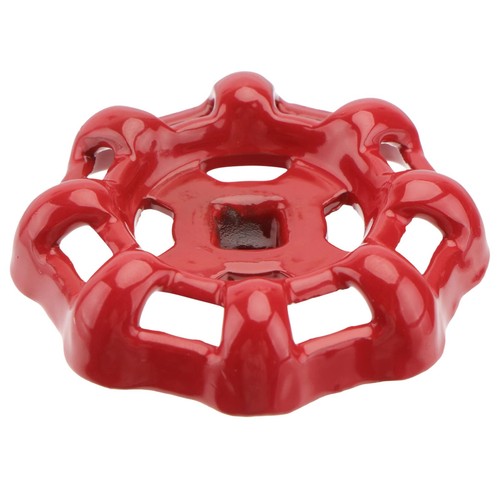 Red Cast Iron Gate Valve Handle 2 in Square Hole Water Shut Off Spigot