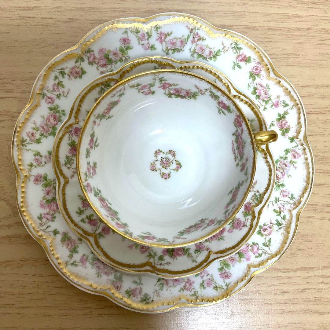 Abiland Limoges 270 Cup & Saucer 19cm Plate Trio ① /Only USA DDP shipping