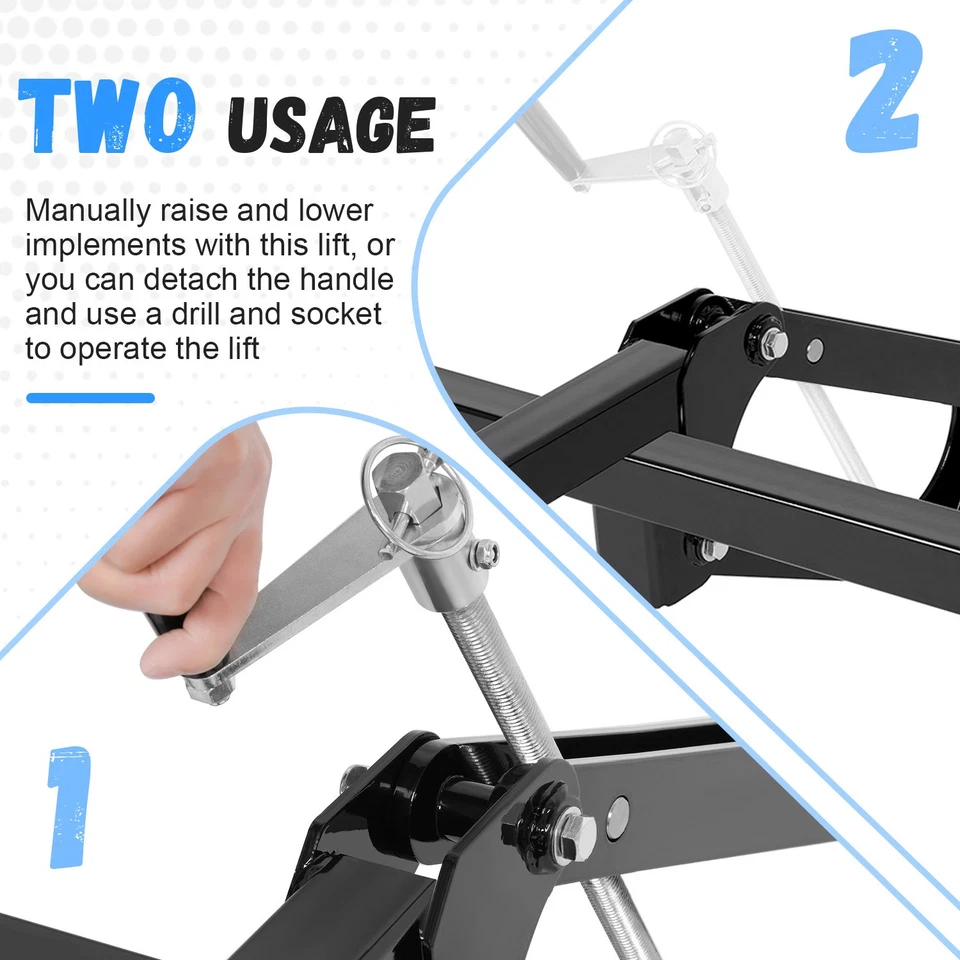 Enganche receptor de montaje de arado inferior delantero de 2" para UTV Polaris Ranger 2009-2024 Foto 4 de 4