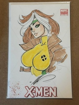 X-Men (Marvel 2010) #1 ALE GARZA SKETCH with COA
