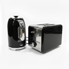 Image of Bistro Chef Kettle and Toaster Set 1.7L Fast Boil 3000W 2 Slice Matching Kitchen