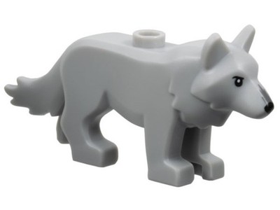 LEGO  Wolf with Stud On Back with Black Eyes Wolf aus dem Wolfpack