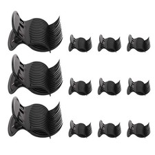 12 Pack Hot Roller Clips Lightweight Plastic Hair Curler Claw Black