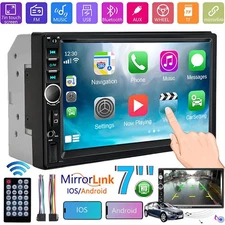 7" Double 2DIN Car Stereo FM Radio MP5 Player Touch Screen Bluetooth USB AUX TF