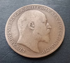 1909 One Penny - King Edward VII - British Bronze Coin