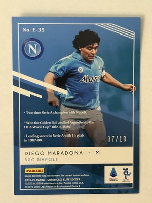 コリンシアン・エリート・マラドーナ 2019-20 Panini Chronicles Elite Diego Maradona Gold /10 Napoli #E