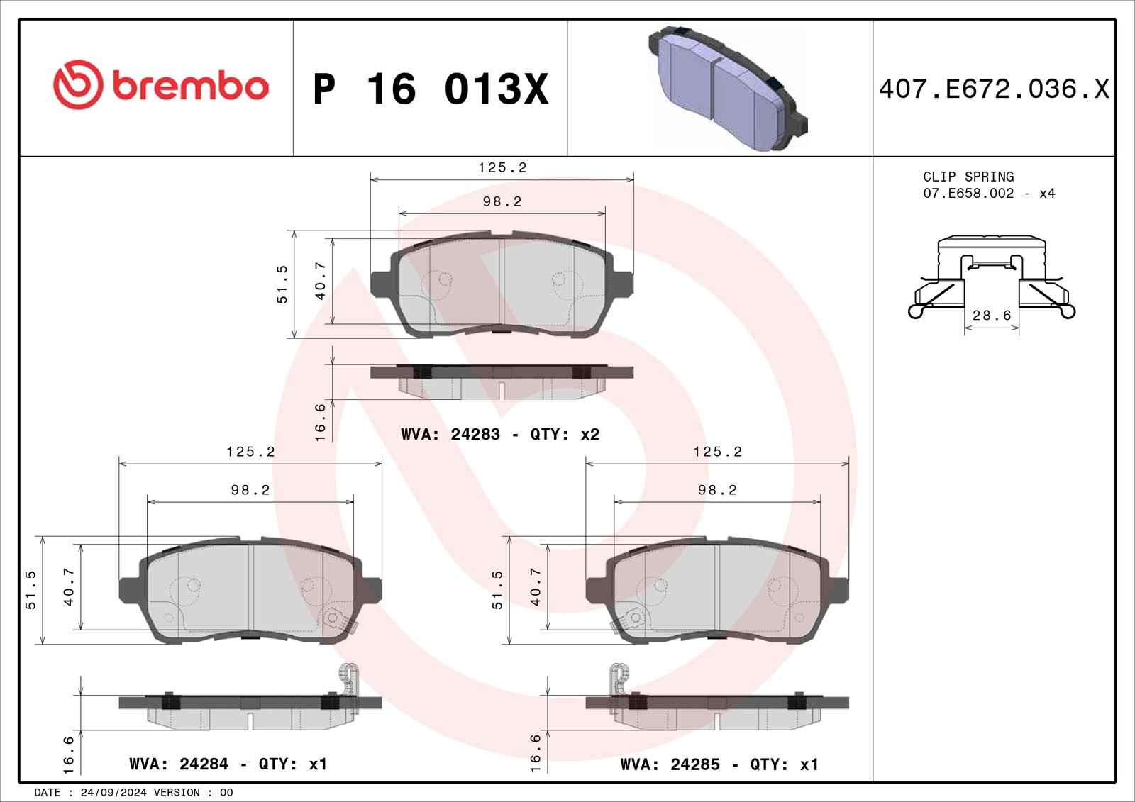 Fits BREMBO KLOCKI SZCZEKI CYLINDERKI P 16 013X BRAKE PADS FRONT XTRA ⭐UK Stock⭐ - Image 11