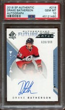 2018-19 SP AUTHENTIC FUTURE WATCH AUTO DRAKE BATHERSON RC #218 PSA 10 GEM MINT