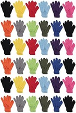Yacht  Smith 36 Pairs Wholesale Gloves, Bulk Thermal Winter Solid Hat Or Glove