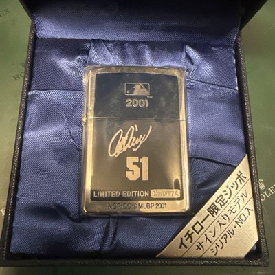 No Oil ZIPPO MLBP 2001 Limited Edition Ichiro Suzuki Signed Lighter 51