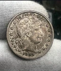 771.  1899 - Barber Quarter Great Original Look Silver Type Coin