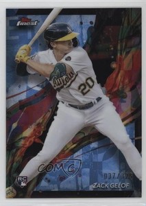 2024 Topps Finest Common Sky Blue Refractor /325 Zack Gelof #59 Rookie RC