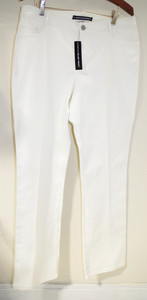 B8 NWT $158 Company Ellen Tracy Women's 12 White Pants Stretch 5 Pocket