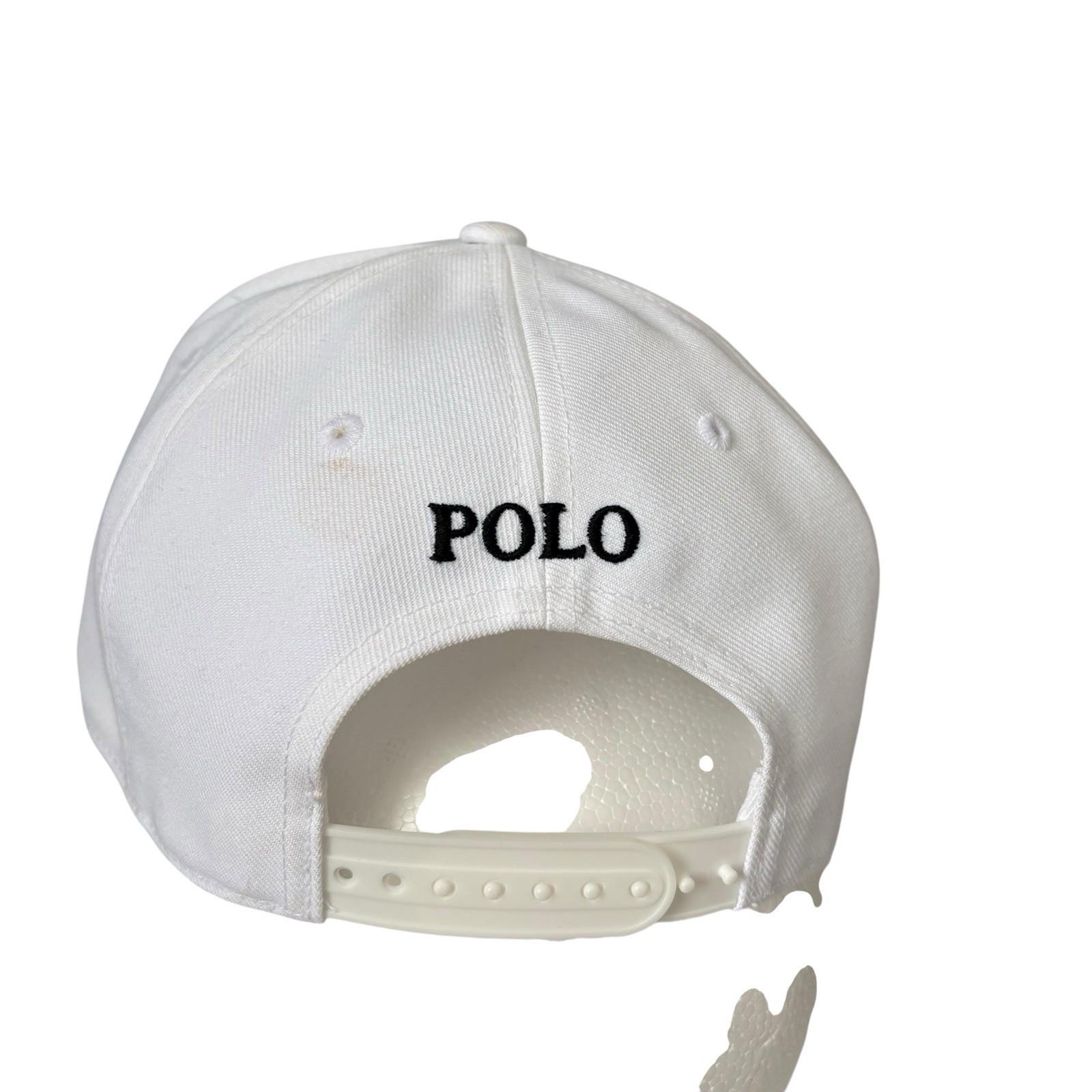 Polo Ralph Lauren Men’s White Baseball Cap With Black Big Pony OS NWT thumbnail 7