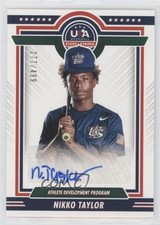 2022 Panini USA Baseball Stars & Stripes 277/499 Nikko Taylor #ADP1-NT Auto 0j81