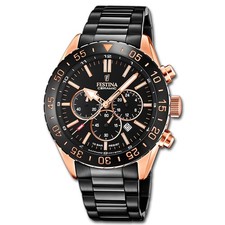 Festina Herrenuhr Keramik F20578/1 Armbanduhr Edelstahl schwarz UF20578/1