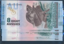 Banknoten Australien 2025 1 Aussie bis 8 Aussies Souvenirschein Austra (10780430