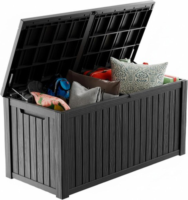 #ad 200 Gallon Waterproof Outdoor Storage BoxResin Deck BoxLockable Outside $251.99
