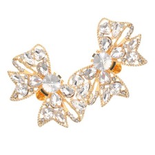 Rhinestone Bow Clips for Shoes Women Dress Jewelry Charms Buckle
