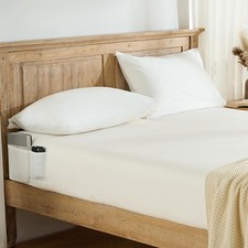 Pure Cotton Fitted Sheets with Pockets on Side, 400 Thread Count Queen Cotton Fi